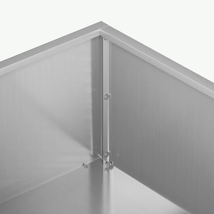 Vază pentru Grădină Argintiu 100 x 100 x 20 cm Oțel Galvanizat WALTI