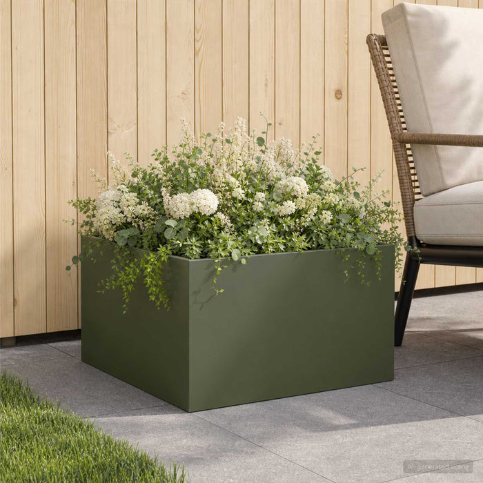 Vază pentru Grădină Verde măsliniu 60 x 60 x 30 cm - WALTI WALTI