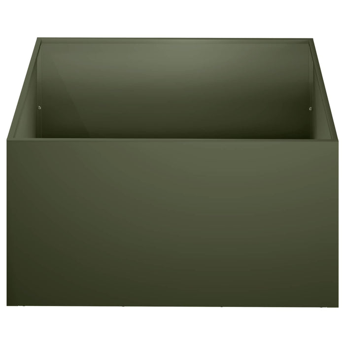 Vază pentru Grădină 2 buc. Verde măsliniu 60 x 60 x 30 cm WALTI