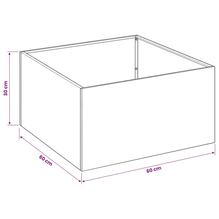 Vază pentru Grădină 2 buc. Verde măsliniu 60 x 60 x 30 cm WALTI