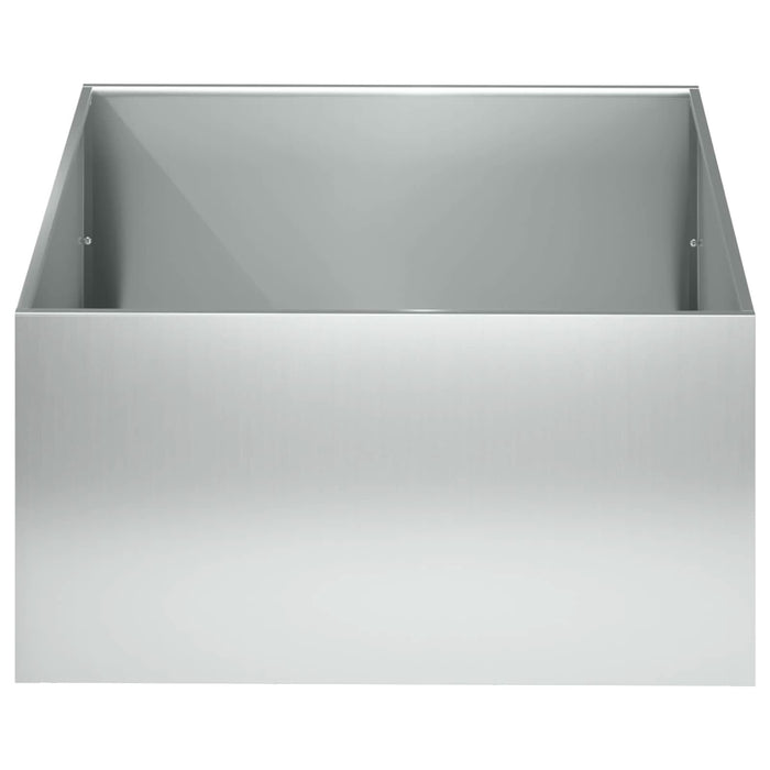 Vază pentru Grădină Argintiu 60 x 60 x 30 cm Oțel Galvanizat WALTI