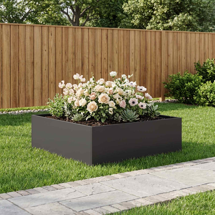 Vază pentru Grădină Negru 100 x 100 x 30 cm WALTI