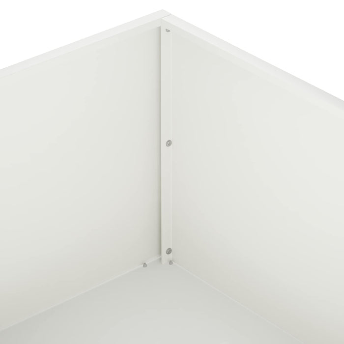 Vază pentru Grădină Alb 100 x 100 x 30 cm Oțel laminat la rece WALTI
