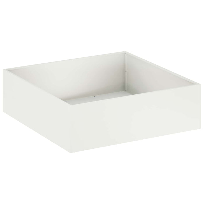 Vază pentru Grădină Alb 100 x 100 x 30 cm Oțel laminat la rece WALTI