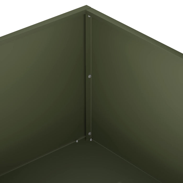 Vază pentru Grădină 2 buc. Verde măsliniu 100 x 100 x 30 cm WALTI