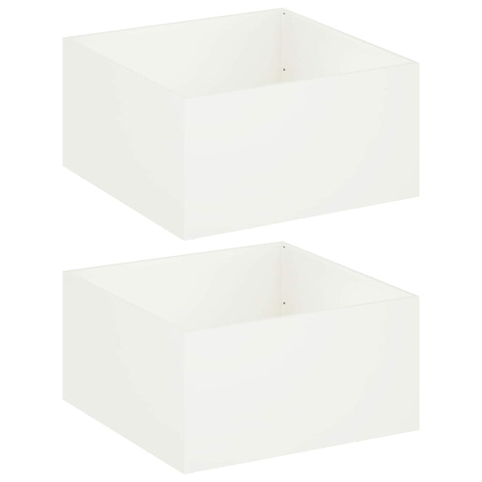 Vază pentru Grădină 2 buc. Alb 80 x 80 x 40 cm WALTI