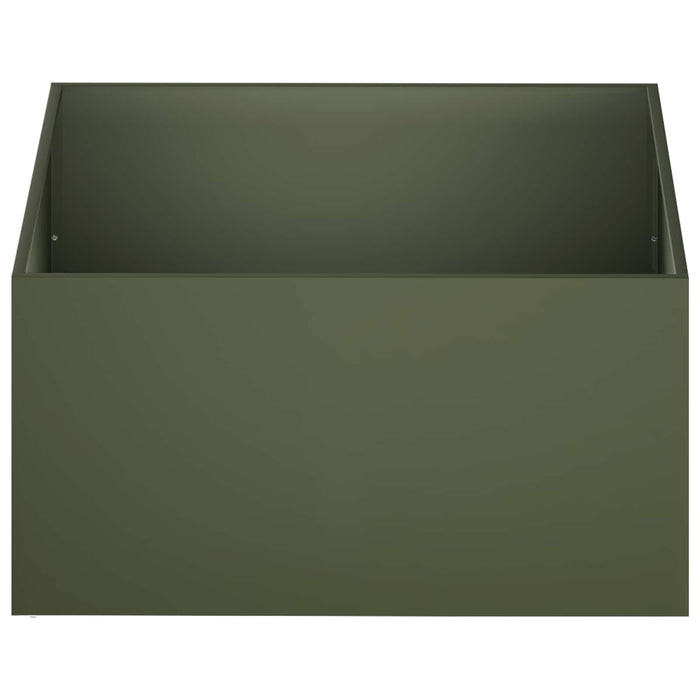 Vază pentru Grădină 2 buc. Verde măsliniu 80 x 80 x 40 cm WALTI