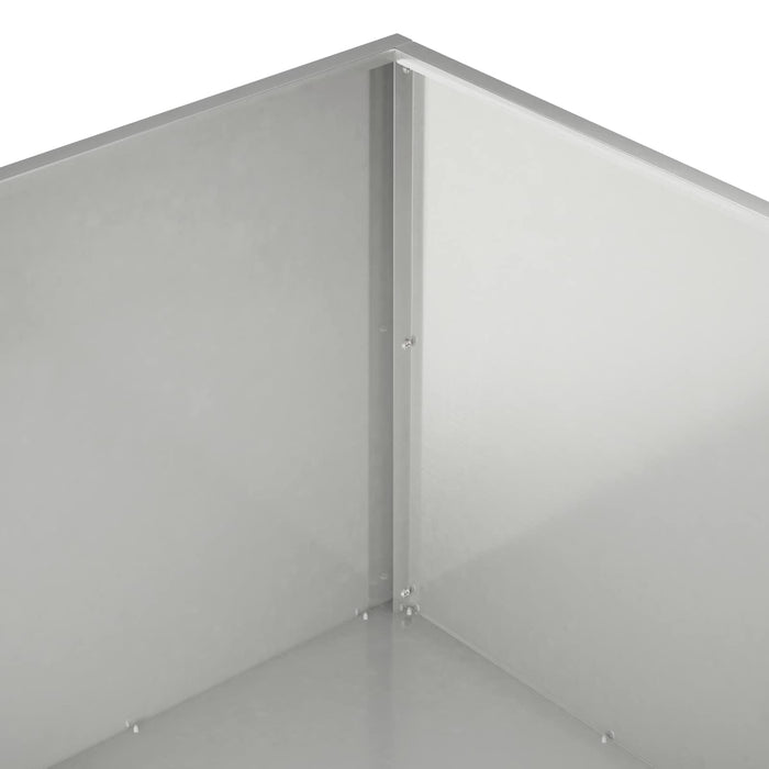 Vază pentru Grădină Argintiu 100 x 100 x 40 cm Oţel inoxidabil WALTI