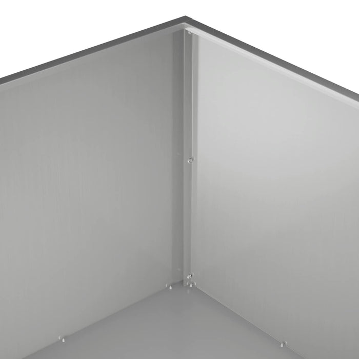 Vază pentru Grădină 2 buc. Argintiu 100 x 100 x 40 cm WALTI