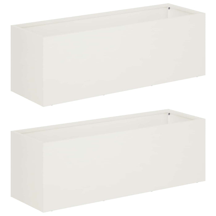 Vază pentru Grădină 2 buc. Alb 40 x 20 x 20 cm - WALTI WALTI