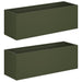 Vază pentru Grădină 2 buc. Verde măsliniu 40 x 20 x 20 cm - WALTI WALTI
