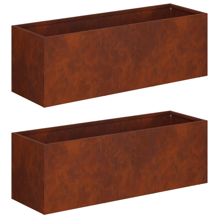 Vază pentru Grădină 2 buc. Ruginit 40 x 20 x 20 cm - WALTI WALTI