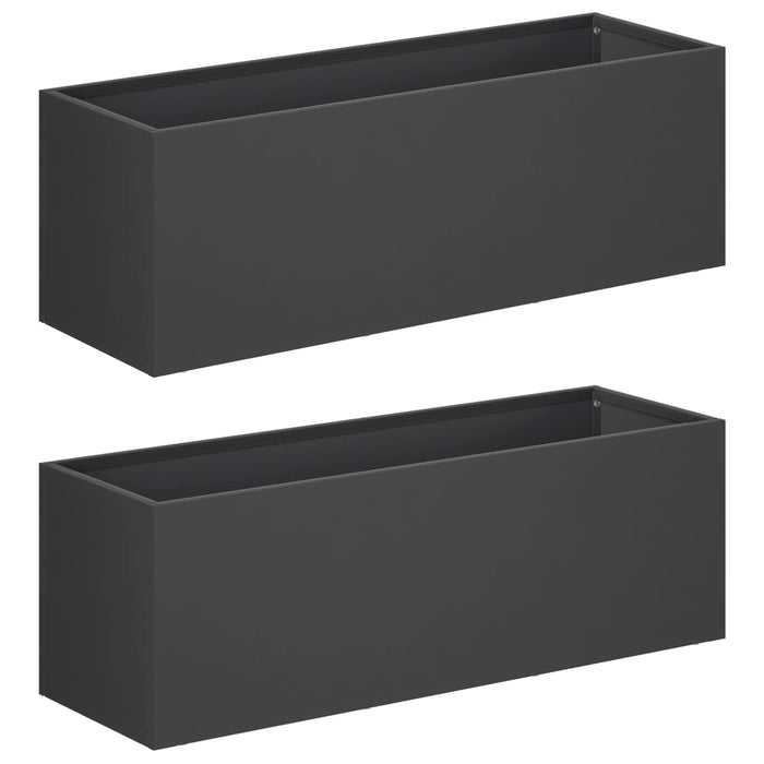Vază pentru Grădină 2 buc. Negru 60 x 20 x 20 cm - WALTI WALTI