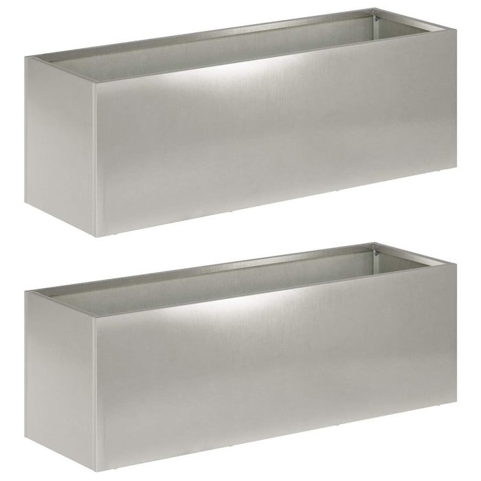 Vază pentru Grădină 2 buc. Argintiu 60 x 20 x 20 cm - WALTI WALTI