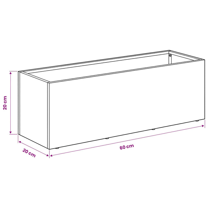Vază pentru Grădină 2 buc. Ruginit 60 x 20 x 20 cm - WALTI WALTI