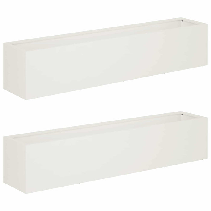 Vază pentru Grădină 2 buc. Alb 80 x 20 x 20 cm - WALTI WALTI