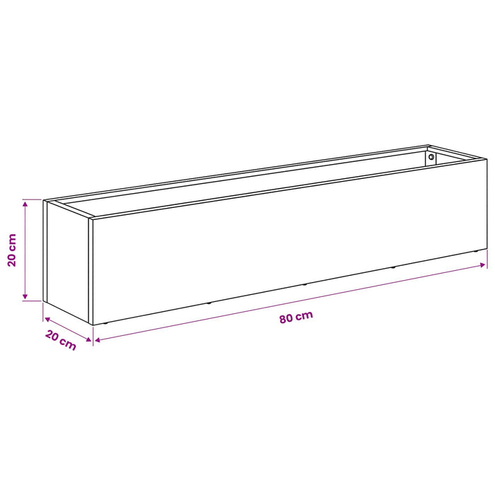 Vază pentru Grădină 2 buc. Verde măsliniu 80 x 20 x 20 cm - WALTI WALTI