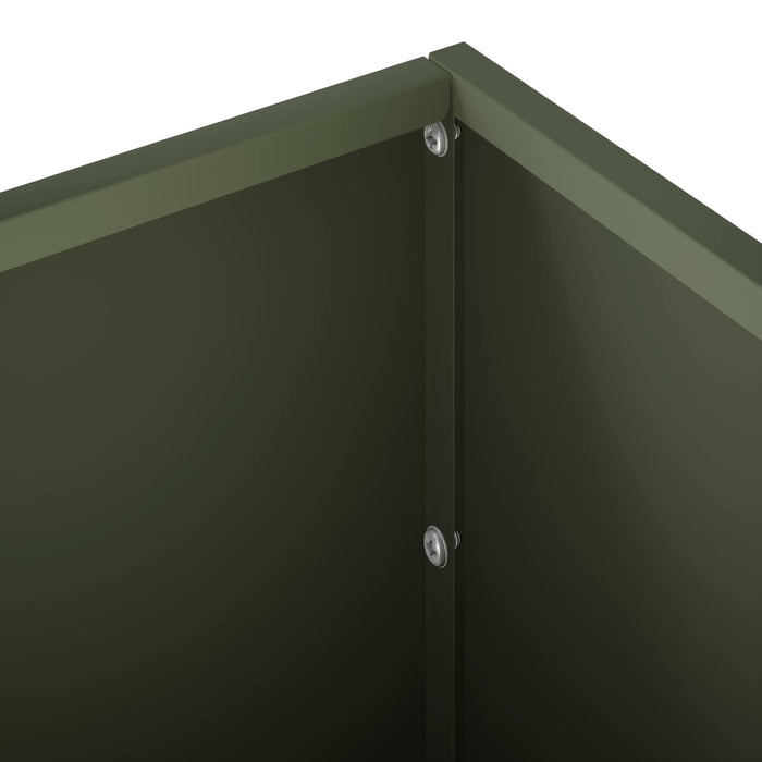 Vază pentru Grădină 2 buc. Verde măsliniu 100 x 20 x 20 cm WALTI