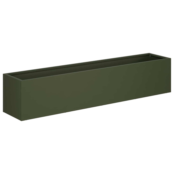 Vază pentru Grădină 2 buc. Verde măsliniu 100 x 20 x 20 cm WALTI