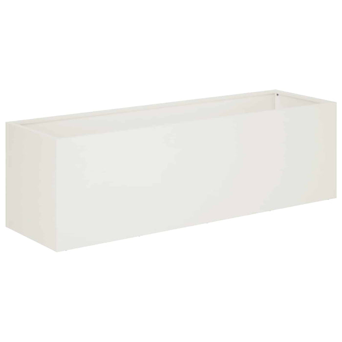 Vază pentru Grădină Alb 80 x 30 x 30 cm Oțel laminat la rece - WALTI WALTI