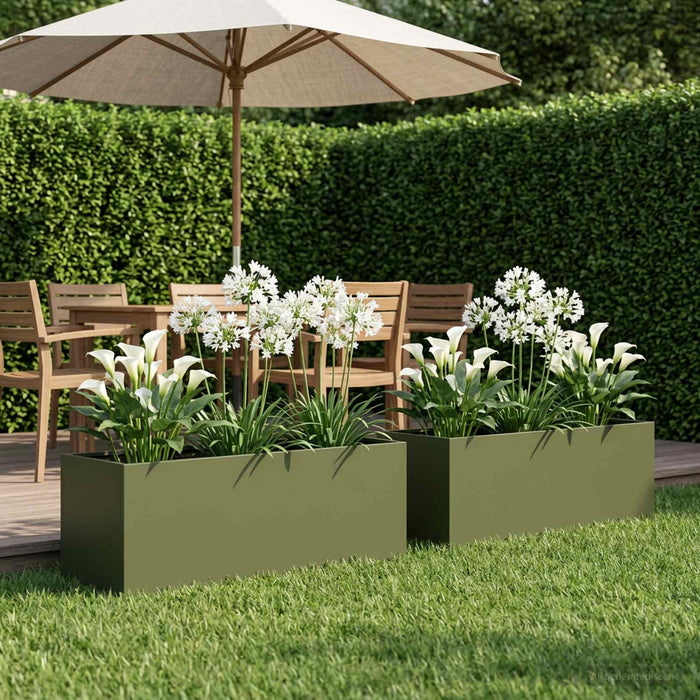 Vază pentru Grădină 2 buc. Verde măsliniu 80 x 30 x 30 cm - WALTI WALTI