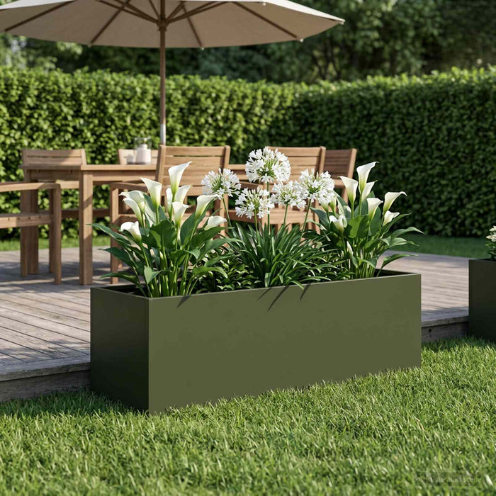 Vază pentru Grădină Verde măsliniu 100 x 30 x 30 cm WALTI