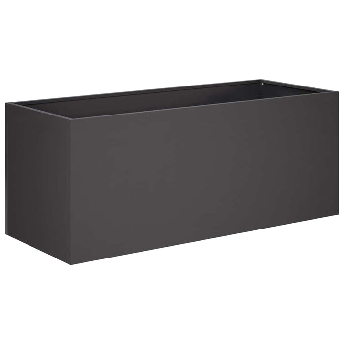 Vază pentru Grădină Negru 100 x 40 x 40 cm Oțel laminat la rece WALTI