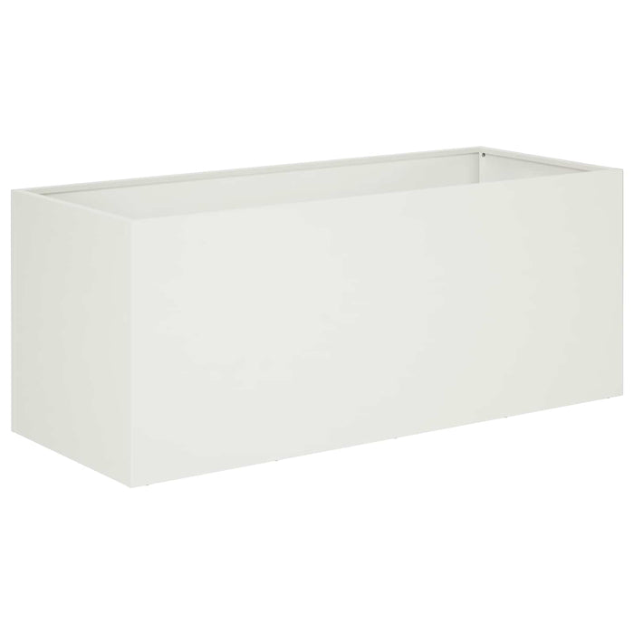 Vază pentru Grădină Alb 100 x 40 x 40 cm Oțel laminat la rece WALTI