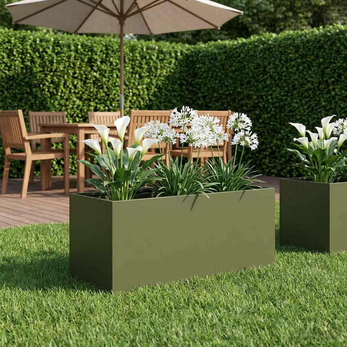 Vază pentru Grădină Verde măsliniu 100 x 40 x 40 cm WALTI