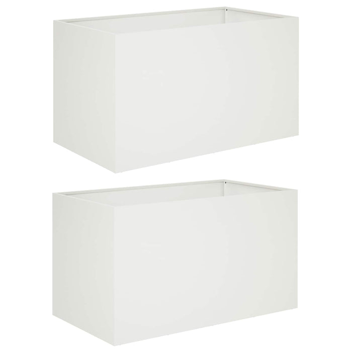 Vază pentru Grădină 2 buc. Alb 80 x 50 x 50 cm - WALTI WALTI