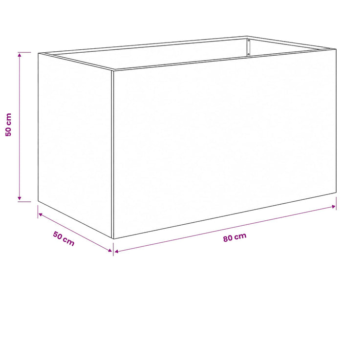 Vază pentru Grădină Antracit 80 x 50 x 50 cm - WALTI WALTI