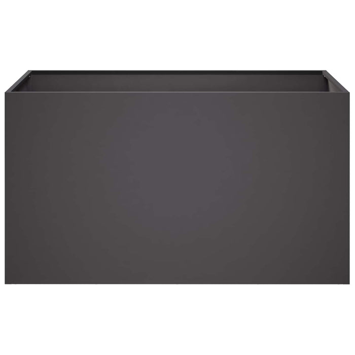 Vază pentru Grădină Negru 100 x 50 x 50 cm Oțel laminat la rece WALTI