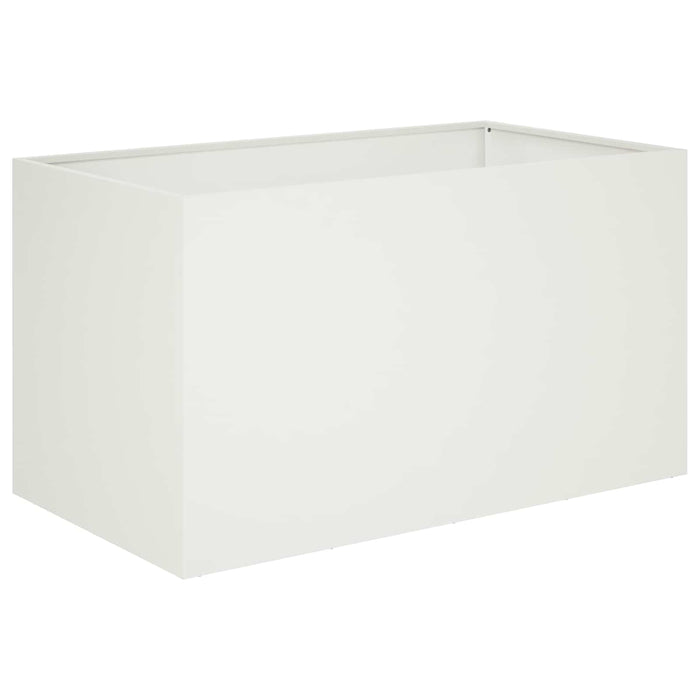 Vază pentru Grădină Alb 100 x 50 x 50 cm Oțel laminat la rece WALTI