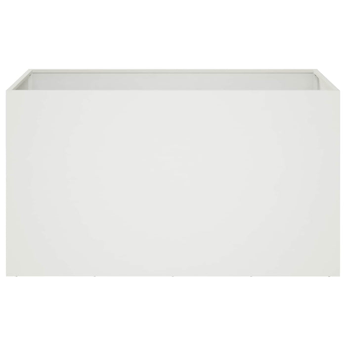 Vază pentru Grădină Alb 100 x 50 x 50 cm Oțel laminat la rece WALTI