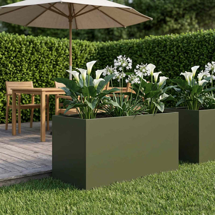 Vază pentru Grădină Verde măsliniu 100 x 50 x 50 cm WALTI