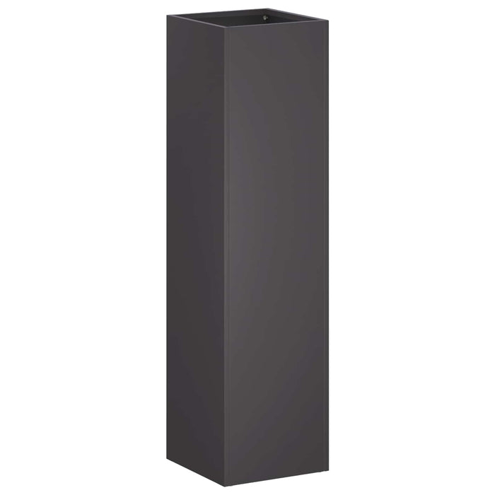 Vază pentru Grădină Negru 20 x 20 x 75 cm Oțel laminat la rece WALTI