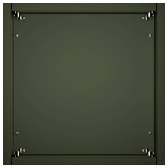 Vază pentru Grădină 2 buc. Verde măsliniu 20 x 20 x 75 cm WALTI