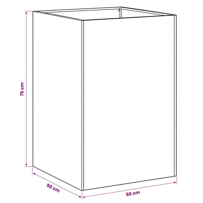 Vază pentru Grădină 2 buc. Antracit 50 x 50 x 75 cm WALTI
