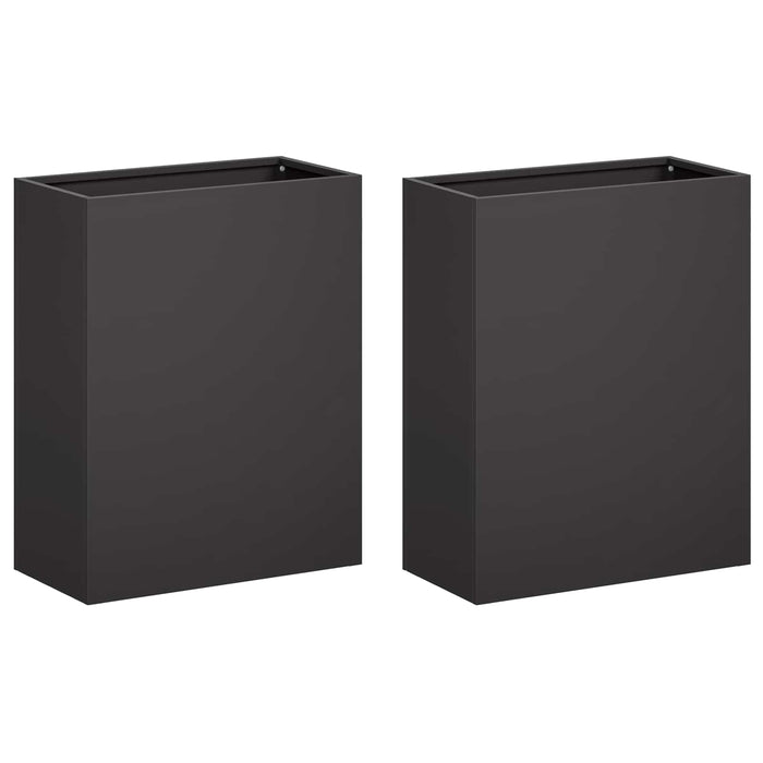 Vază pentru Grădină 2 buc. Negru 40 x 20 x 40 cm - WALTI WALTI