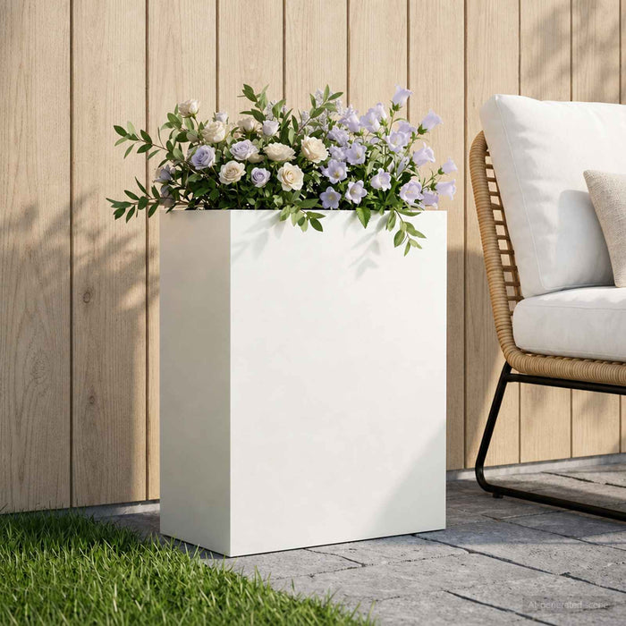Vază pentru Grădină Alb 40 x 20 x 40 cm Oțel laminat la rece - WALTI WALTI