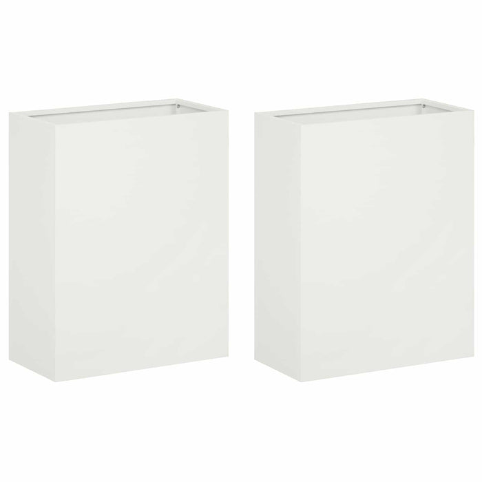Vază pentru Grădină 2 buc. Alb 40 x 20 x 40 cm - WALTI WALTI