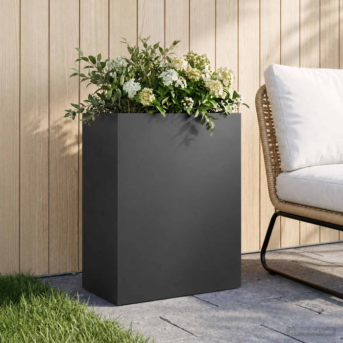 Vază pentru Grădină Negru 40 x 20 x 50 cm Oțel laminat la rece - WALTI WALTI