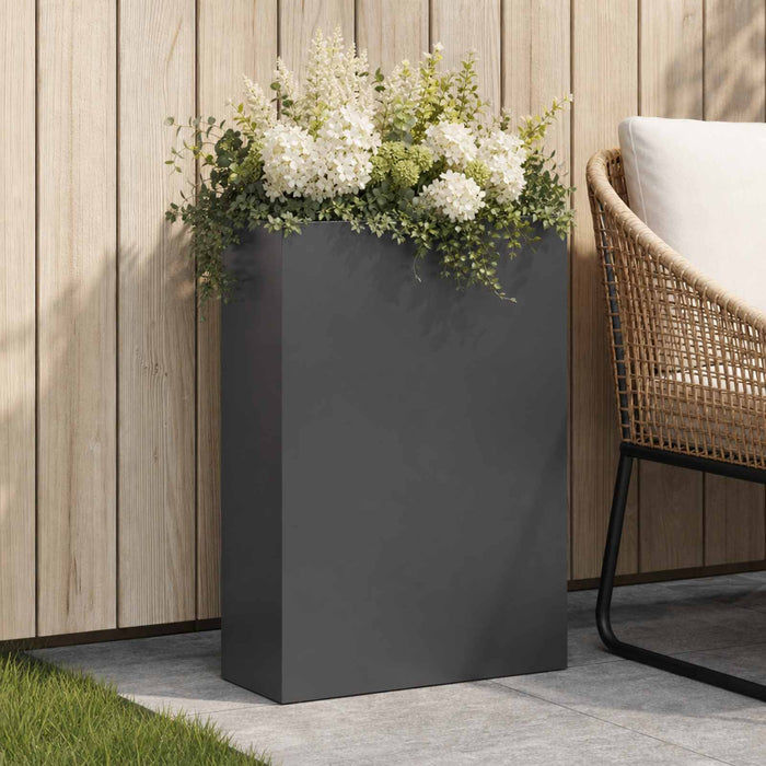 Vază pentru Grădină Negru 40 x 20 x 75 cm Oțel laminat la rece - WALTI WALTI