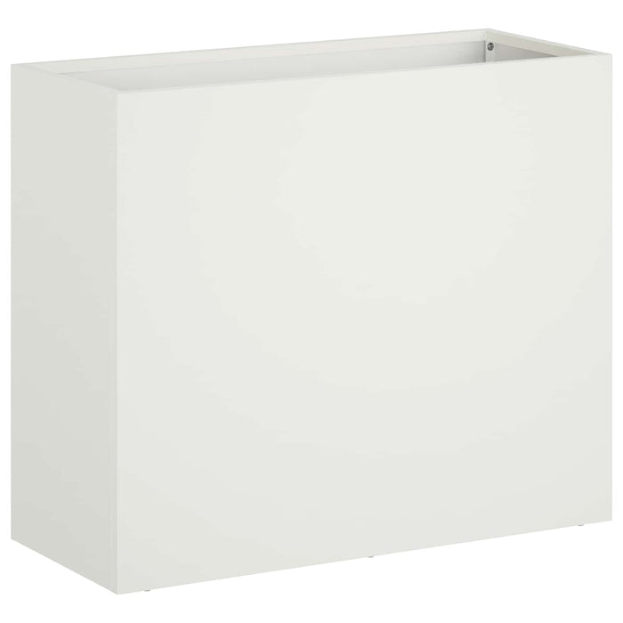 Vază pentru Grădină Alb 50 x 20 x 40 cm Oțel laminat la rece WALTI