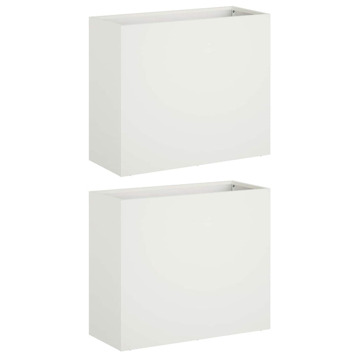 Vază pentru Grădină 2 buc. Alb 50 x 20 x 40 cm - WALTI WALTI