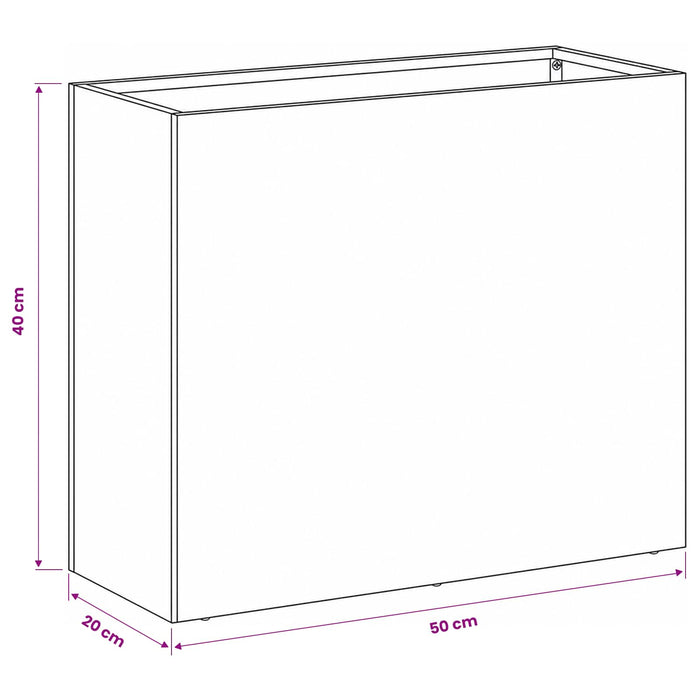 Vază pentru Grădină Antracit 50 x 20 x 40 cm WALTI
