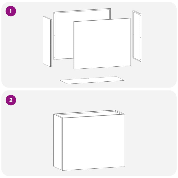 Vază pentru Grădină 2 buc. Antracit 50 x 20 x 40 cm WALTI