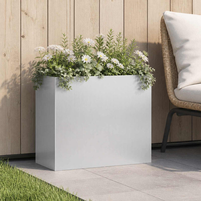 Vază pentru Grădină Argintiu 50 x 20 x 40 cm Oțel Galvanizat WALTI