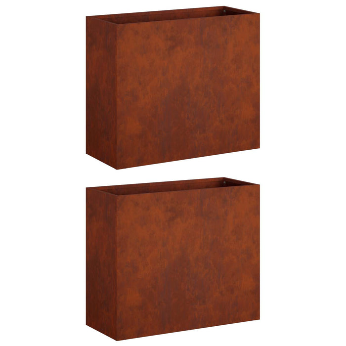 Vază pentru Grădină 2 buc. Ruginit 50 x 20 x 40 cm WALTI
