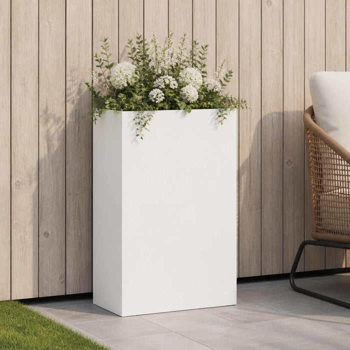 Vază pentru Grădină Alb 50 x 20 x 75 cm Oțel laminat la rece WALTI